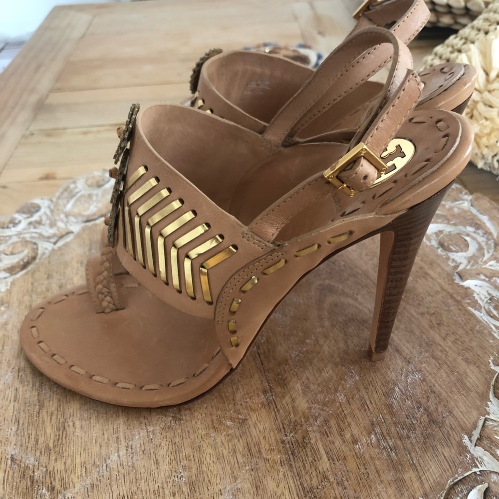 HPx2! Tory Burch Caylan Sandals. Size 8.5, 5” heel. Unworn. - Picture 6 of 15